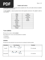 Scalars and Vectors