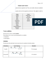 Scalars and Vectors