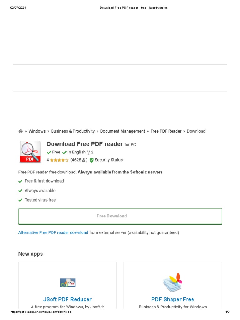 Free PDF Reader - Free - Latest Version | PDF | Microsoft Windows