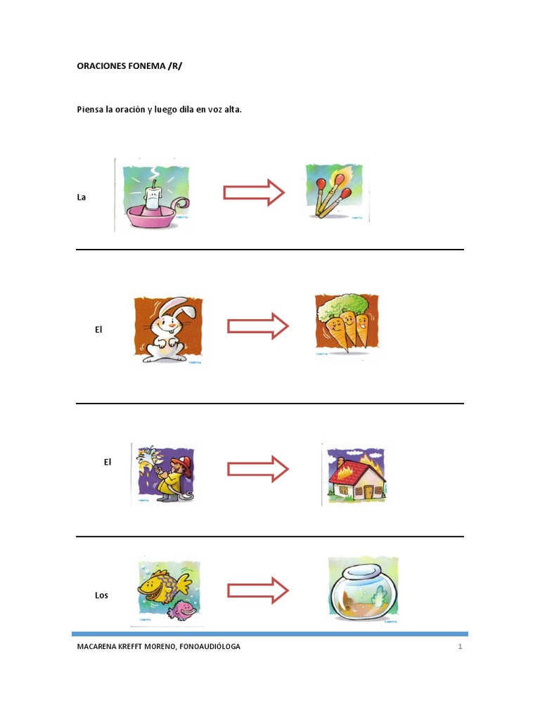 Ejercicios de Fonema /R/ | PDF