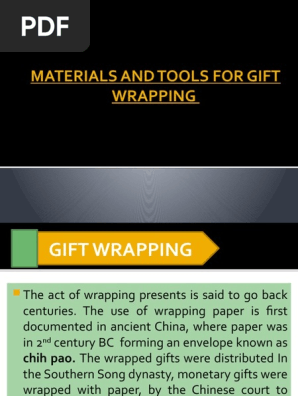 MATERIALS AND TOOLS FOR GIFT WRAPPING