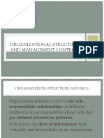 Organization Structure and MCS
