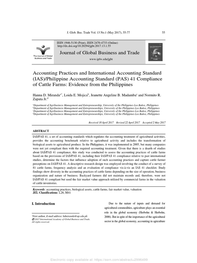Accounting Practices and International Accounting PDF Calf International Financial