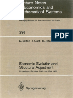 Lecture Notes in Economics and Mathematical Systems: Economic Evolution and Structural Adjustment
