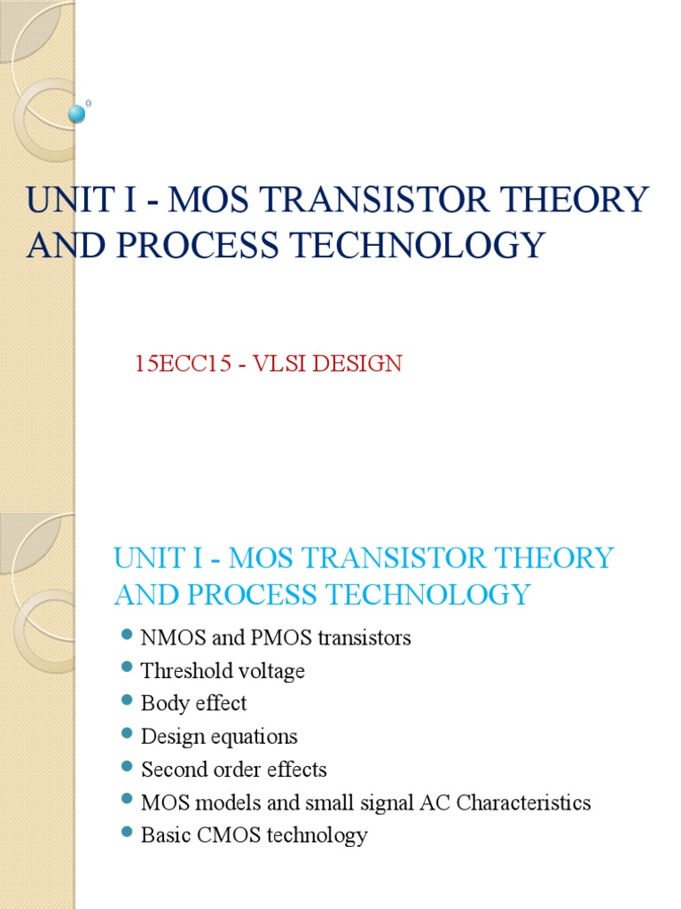 MOS Transistor Theory in VLSI Design | PDF | Field Effect Transistor ...