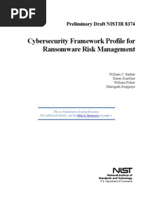 Cybersecurity Framework Profile Ransomware Risk Mg Beckman 1623394907