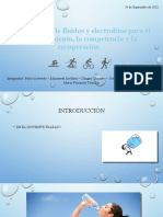 Fluidos y electrolitos para el entrenamiento, competencia y recuperación