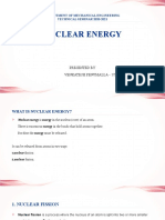 Nuclear Energy: Department of Mechanical Engineering TECHNICAL SEMINAR 2020-2021