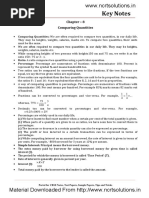 07 Maths Key Notes Ch8 Comparing Quantities 1