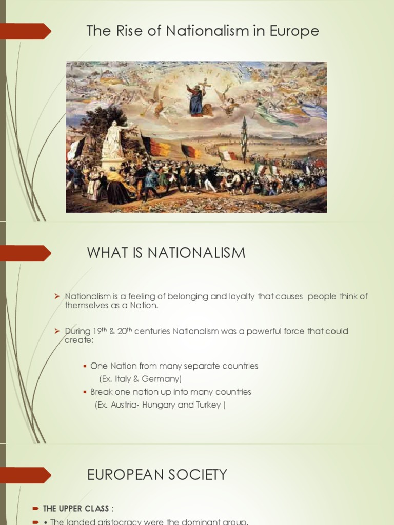 The Rise of Nationalism in Europe