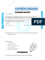 Ficha Ejercicios de Adicion y Sustraccion para Cuarto de Primaria