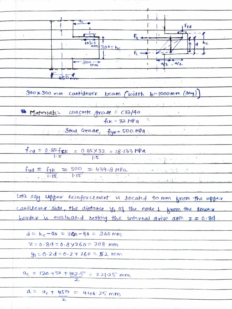 Design of Cantilever Beam | PDF