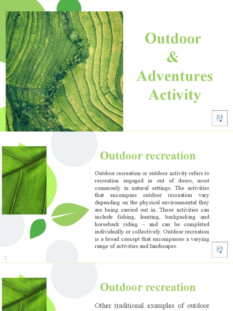 Outdoor Recreation Activities Overview | PDF | Outdoor Recreation ...