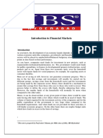 Introduction To Financial Markets: This Note Is Prepared by Prof Anita C Raman, For MBA Class of 2022, IBS Hyderabad