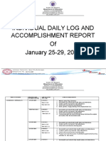 Individual Daily Log and Accomplishment Report of January 25-29, 2021