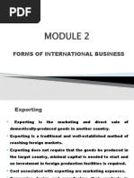 Forms of International Business