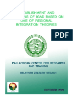 IGAD: Establishment and Function of IGAD Based On One of Regional Integration Theories