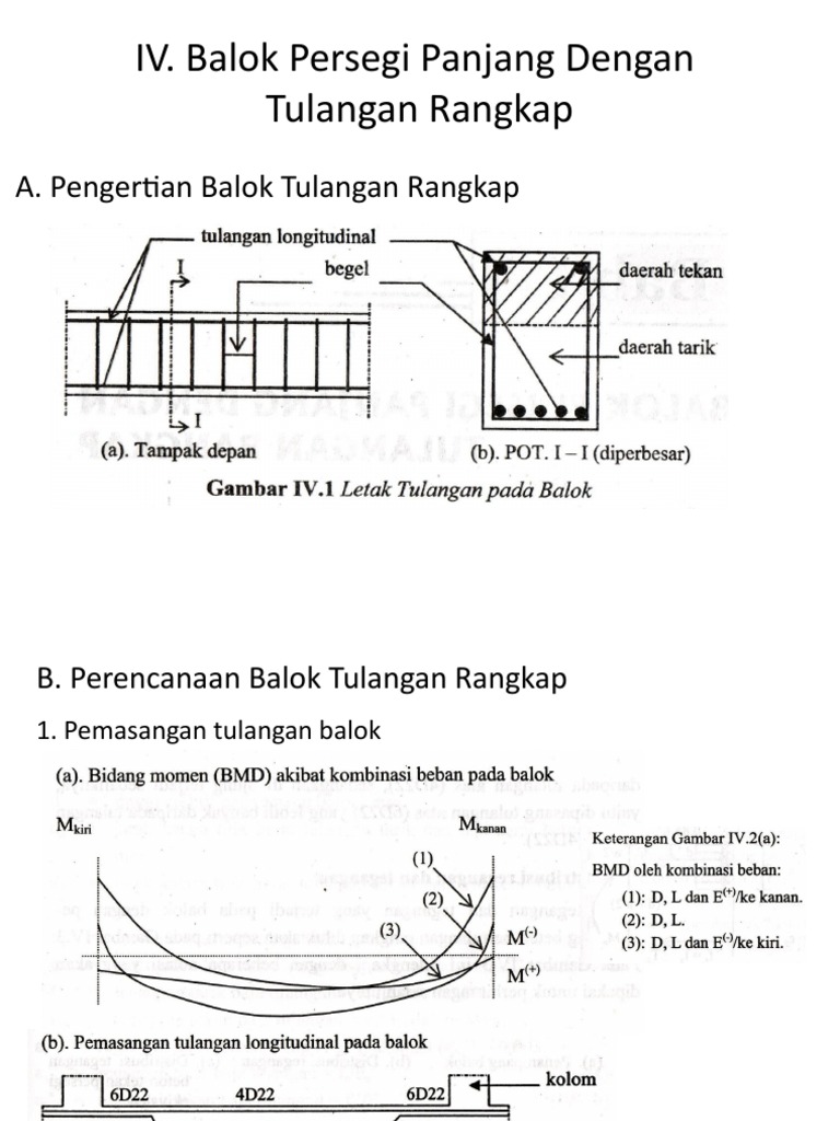 Bab 4. Balok Tulangan Rangkap | PDF