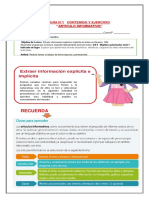 6° Basico Lenguaje Guia 1 Comprension Lectora Articulo Informativo