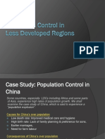 Population Control in Less Developed Regions