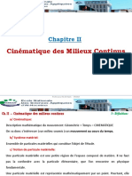 Cinématique Des Milieux Continus: Chapitre II