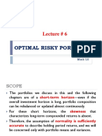Lecture # 6: Optimal Risky Portfolio