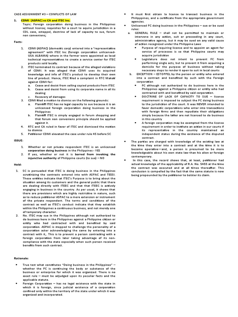 Conflicts of Law Cases 1 PDF Lawsuit Statute Of Limitations
