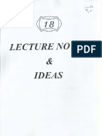 18- Lecture Notes and Ideas