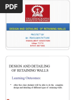 Design and Detailing of Retaining Walls