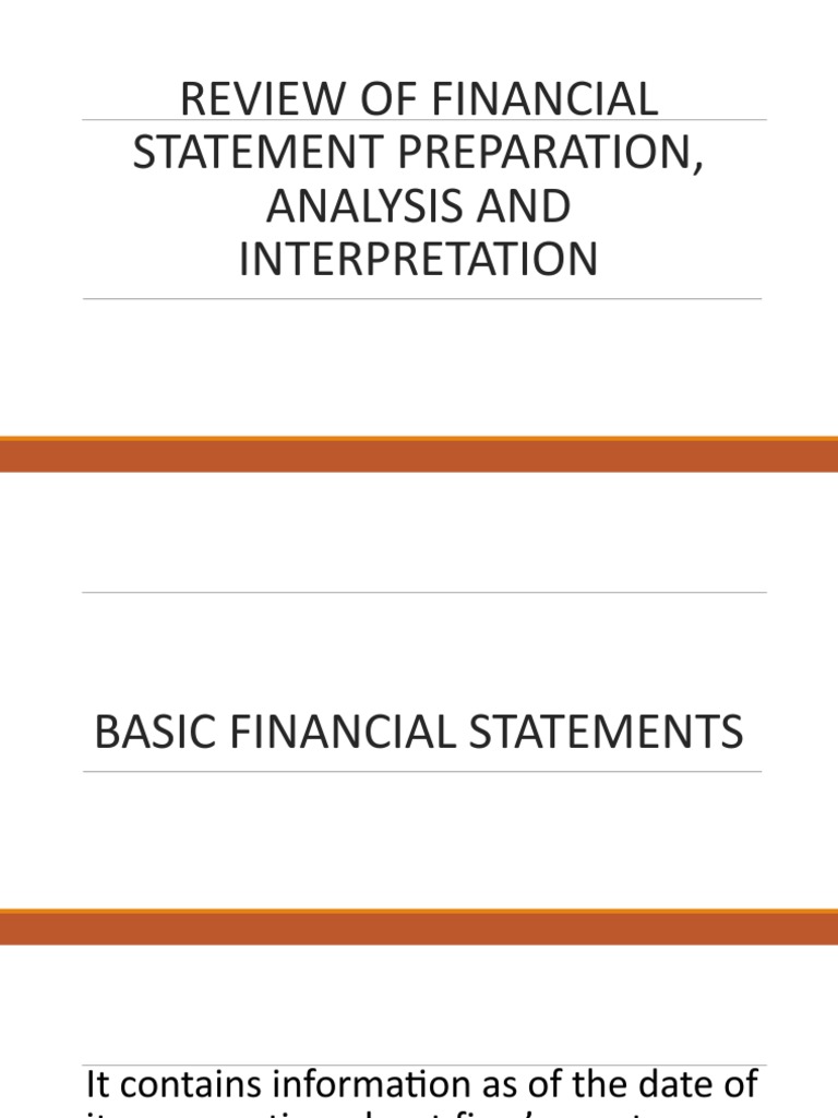Financial Statement Analysis Overview | PDF | Balance Sheet | Financial ...