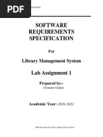 Software Requirements Specification: Lab Assignment 1