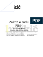 Zakon o Radu FBiH Precisceni Tekst