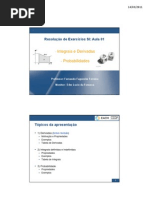 Derivadas, Integrais e Probabilidade