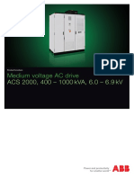 Medium Voltage AC Drive: ACS 2000, 400 - 1000 kVA, 6.0 - 6.9 KV