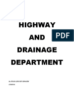 Highway AND Drainage Department: by Ifkar Azmi Bin Ibrahim CE085301