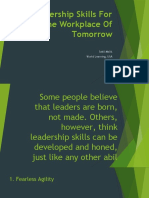 Leadership Skills For The Workplace of Tomorrow