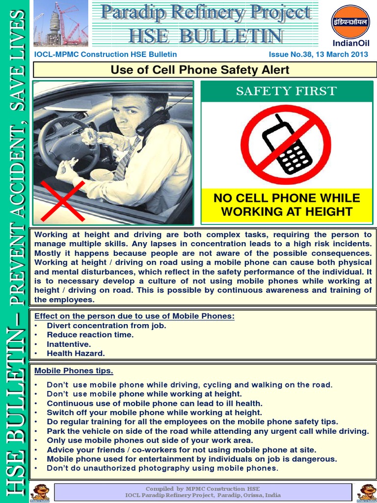 Save Lives by Avoiding Cell Phones at Heights | PDF | Mobile Phones ...