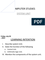 Computer Studies: System Unit