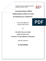 Priyanka - Kalambe - Implementation of CRM in Insurance Company (Batch 14, Roll No 05)