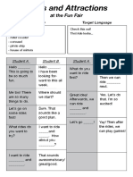At The Fun Fair: Student A Student B Student A Student B