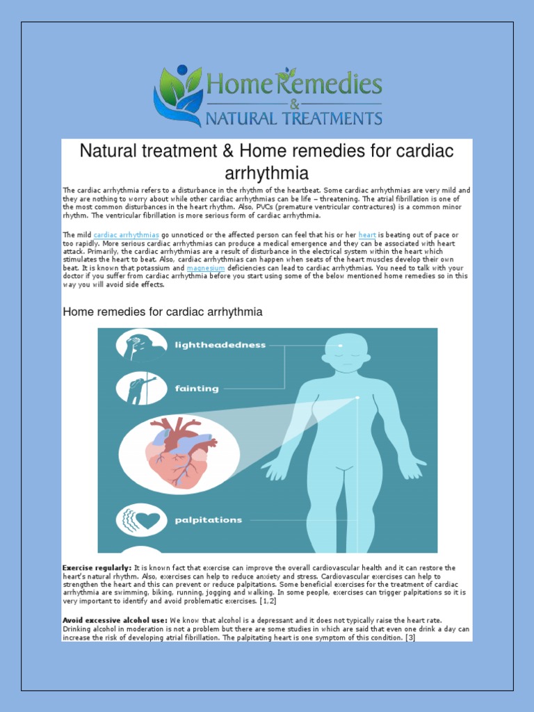 Natural Treatment & Home Remedies For Cardiac Arrhythmia PDF Heart