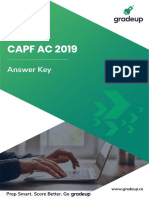 CAPF AC Paper I Answer Key: Set A