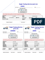 Eagle Testing Service (PVT) LTD.: Bank