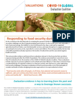 Lessons From Evaluations: Issue 1: Food Security