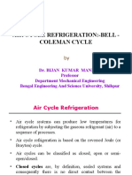Air Cycle Refrigeration:-Bell - Coleman Cycle