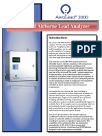 AeroLeadR 2000 Lead Analyzer Spec Sheet