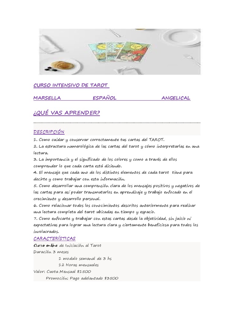 Curso Intensivo de Tarot Luzdeangel X | PDF | Tarot | Science
