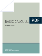 Basic Calculus: Week 4 Activities