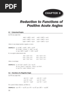 Reduction To Functions of Positive Acute Angles