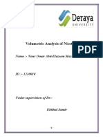 Volumetric Analysis of Nicotine